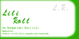 lili roll business card